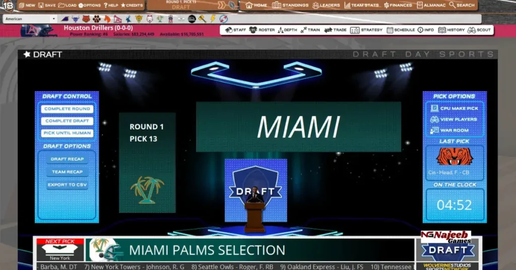 Draft Day Sports Pro Football 2018